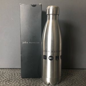 NIB John Varvatos Stainless Steel Water Bottle